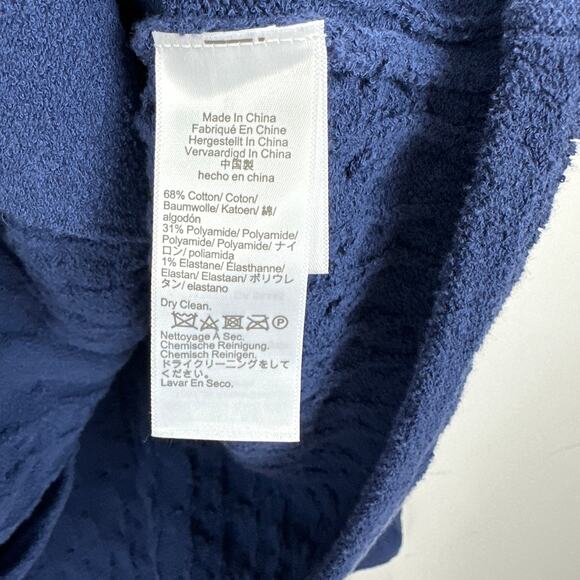 J.Crew Odette Cable Knit Sweater Lady Jacket Cotton Blend Boucle Blue XL NWT - Picture 11 of 14